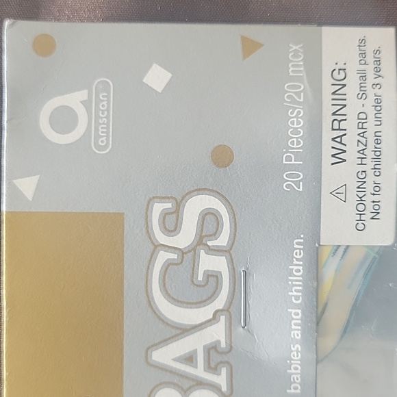 ⭐️3/$10⭐️ NEW White Dove Silver Cross Print Religious 20pk Clear Party Gift Bags - Picture 2 of 9